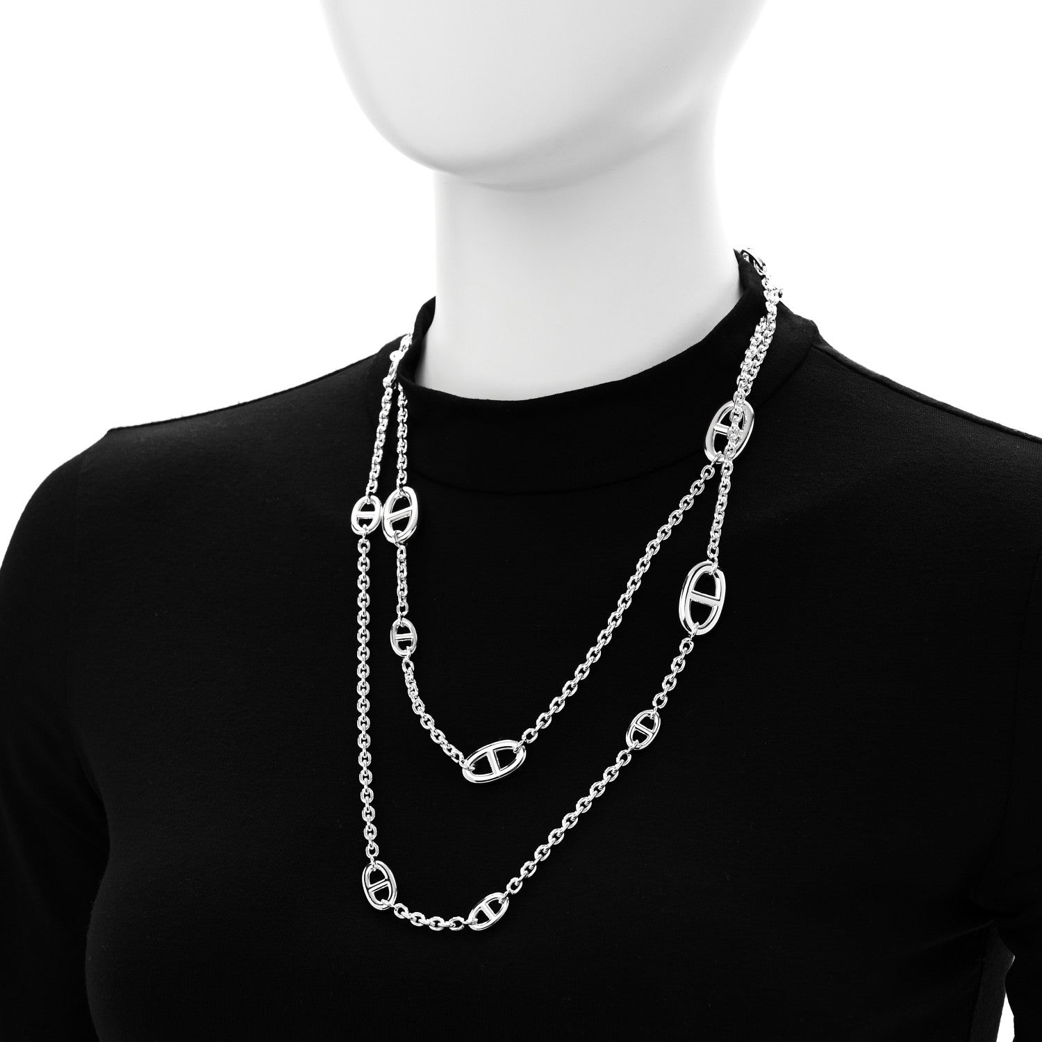 Hermes Sterling Silver Farandole Necklace 120 2 of 6