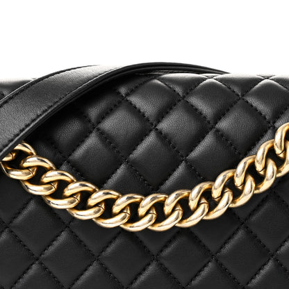 Chanel Lambskin Quilted Medium Boy Flap Black 8 of 10