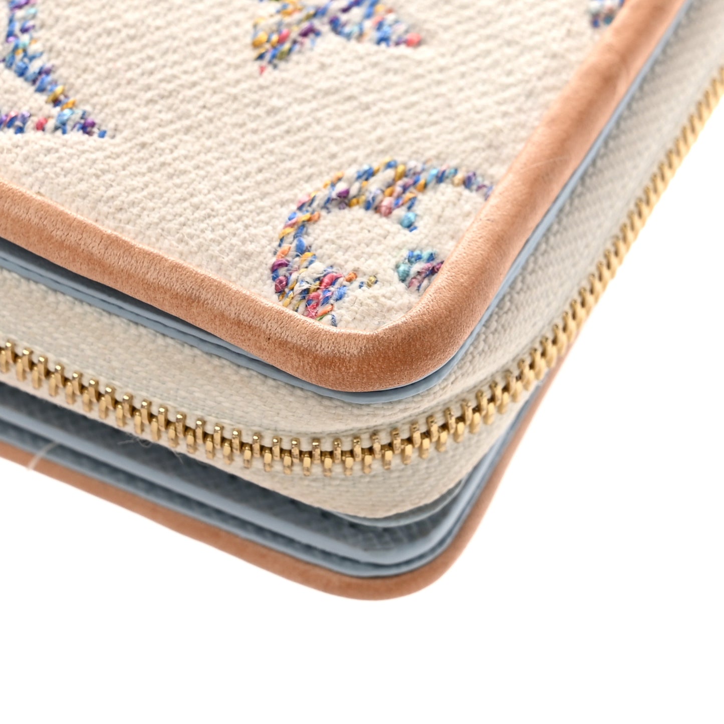 Monogram Jacquard Lou Wallet White