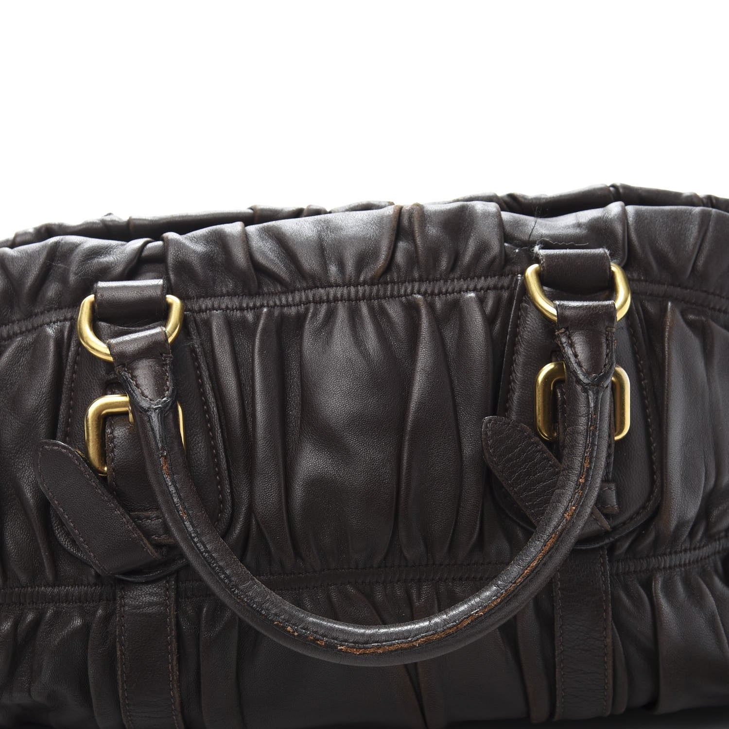 Prada Nappa Gaufre Shopping Satchel Caffe 16 of 18