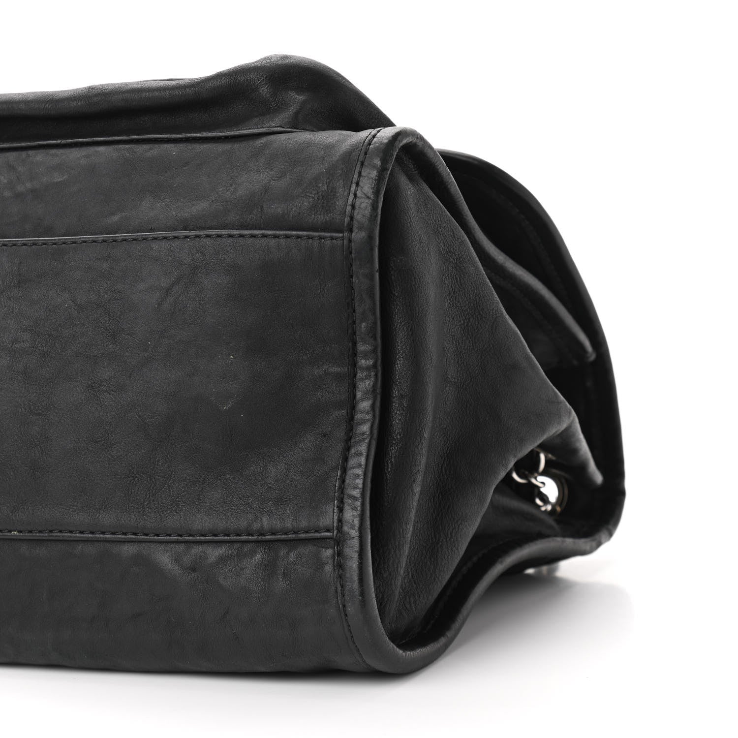 Chanel Washed Lambskin Accordion Flap Black 10 of 10