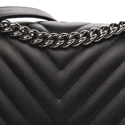 Chanel Caviar Chevron Quilted Medium Boy Flap Black 10 of 10