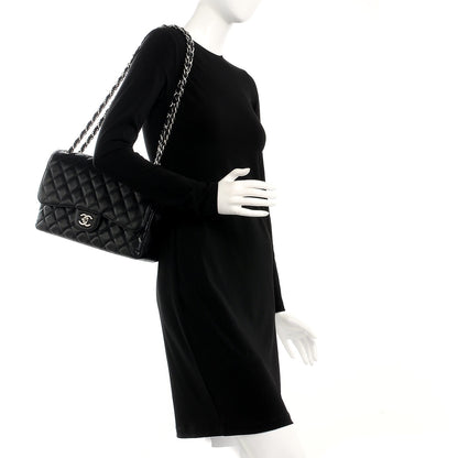 Chanel Caviar Quilted Jumbo Double Flap Black 2 of 8