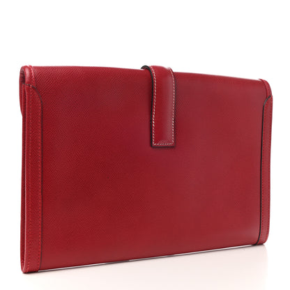 Hermes Courchevel Jige PM Clutch Rouge Vif 3 of 7