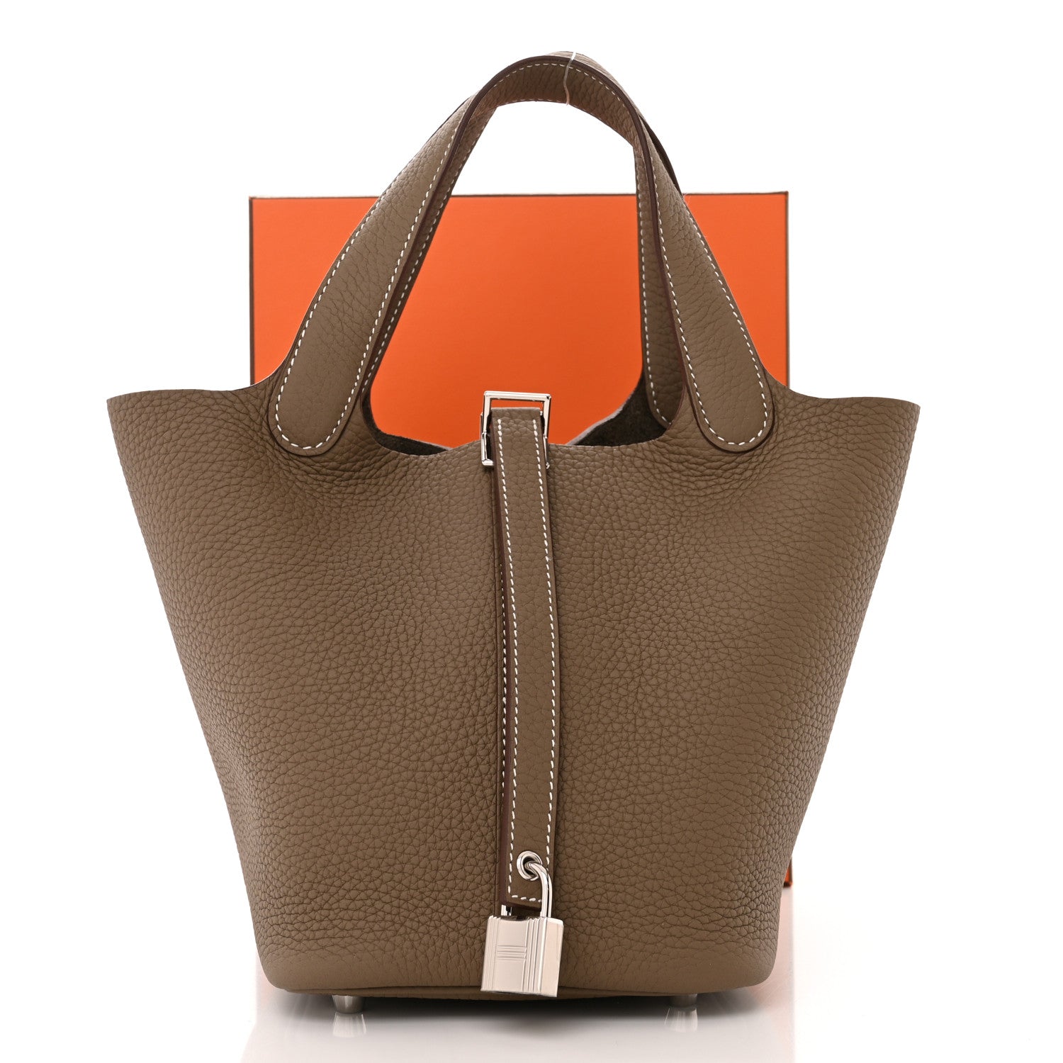 Hermes Taurillon Clemence Picotin Lock 18 PM Etoupe 11 of 11