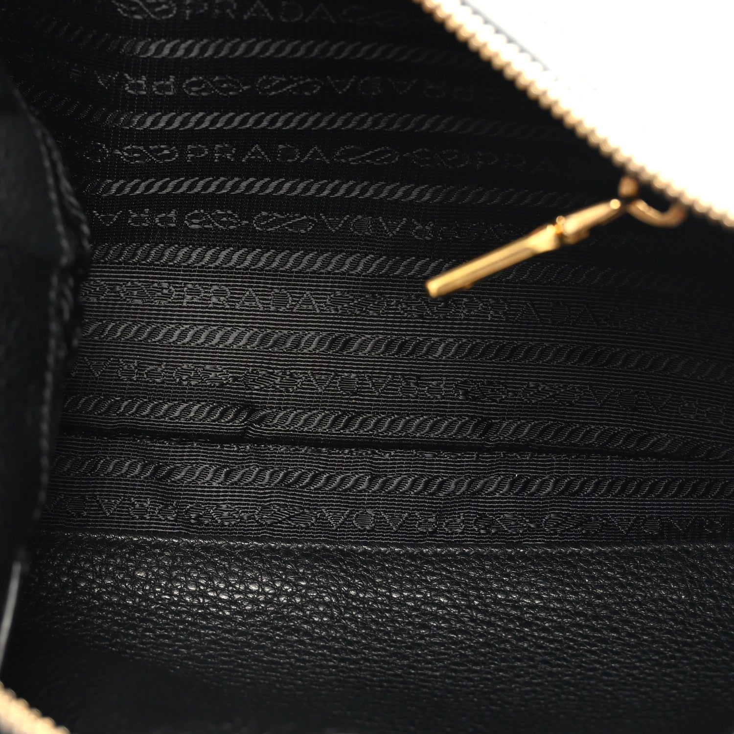 Prada Vitello Daino Zippered Shoulder Bag Black 5 of 8