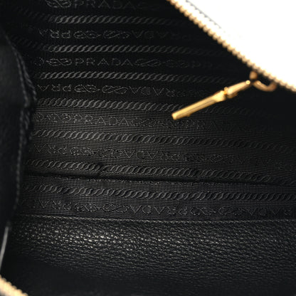 Prada Vitello Daino Zippered Shoulder Bag Black 5 of 8