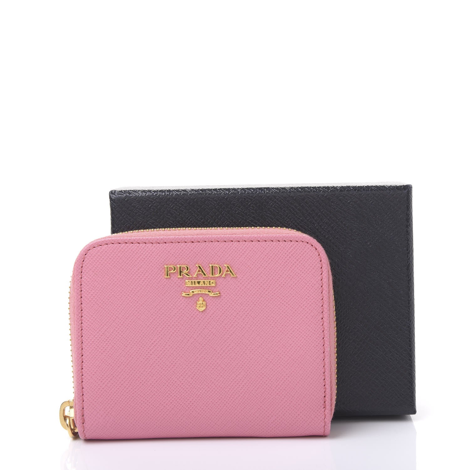 Prada Saffiano Metal Zip Coin Purse Geranio 11 of 11