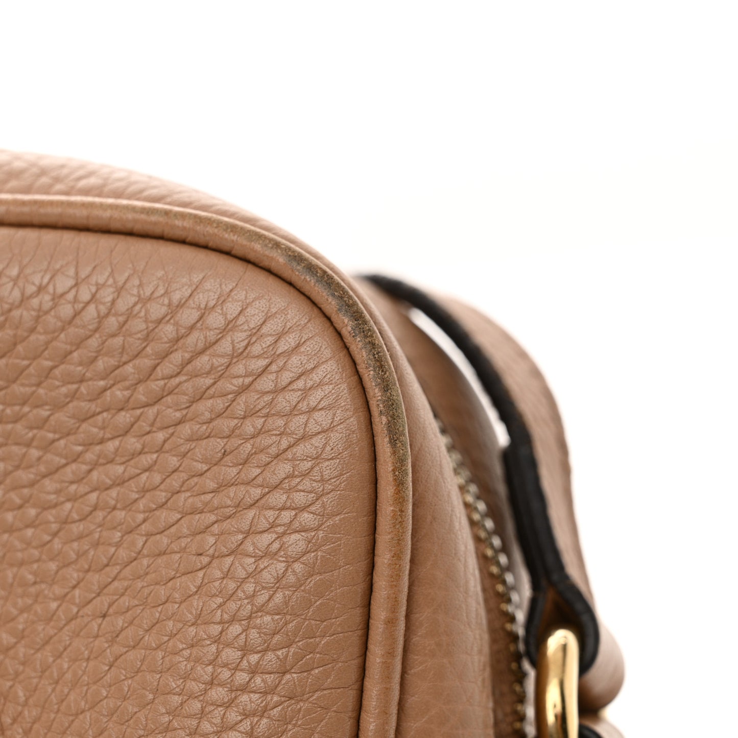Pebbled Calfskin Small Soho Disco Bag Rose Beige