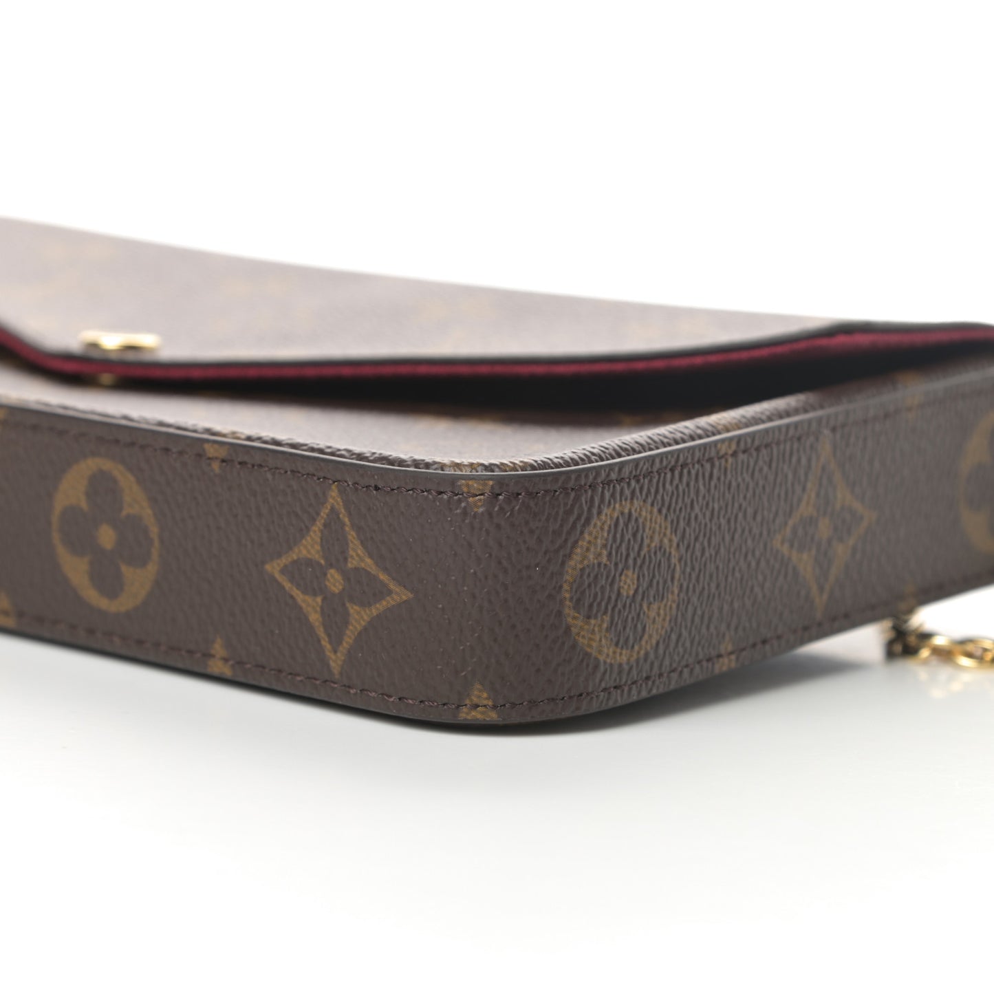 Monogram Pochette Felicie Chain Wallet Fuchsia
