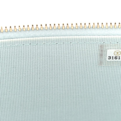 Chanel Lambskin Quilted Small Top Handle Vanity Case With Chain Light Blue 7 of 10