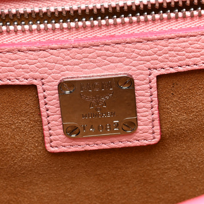 MCM Calfskin Studded Small Patricia Bag Pink 6 of 10