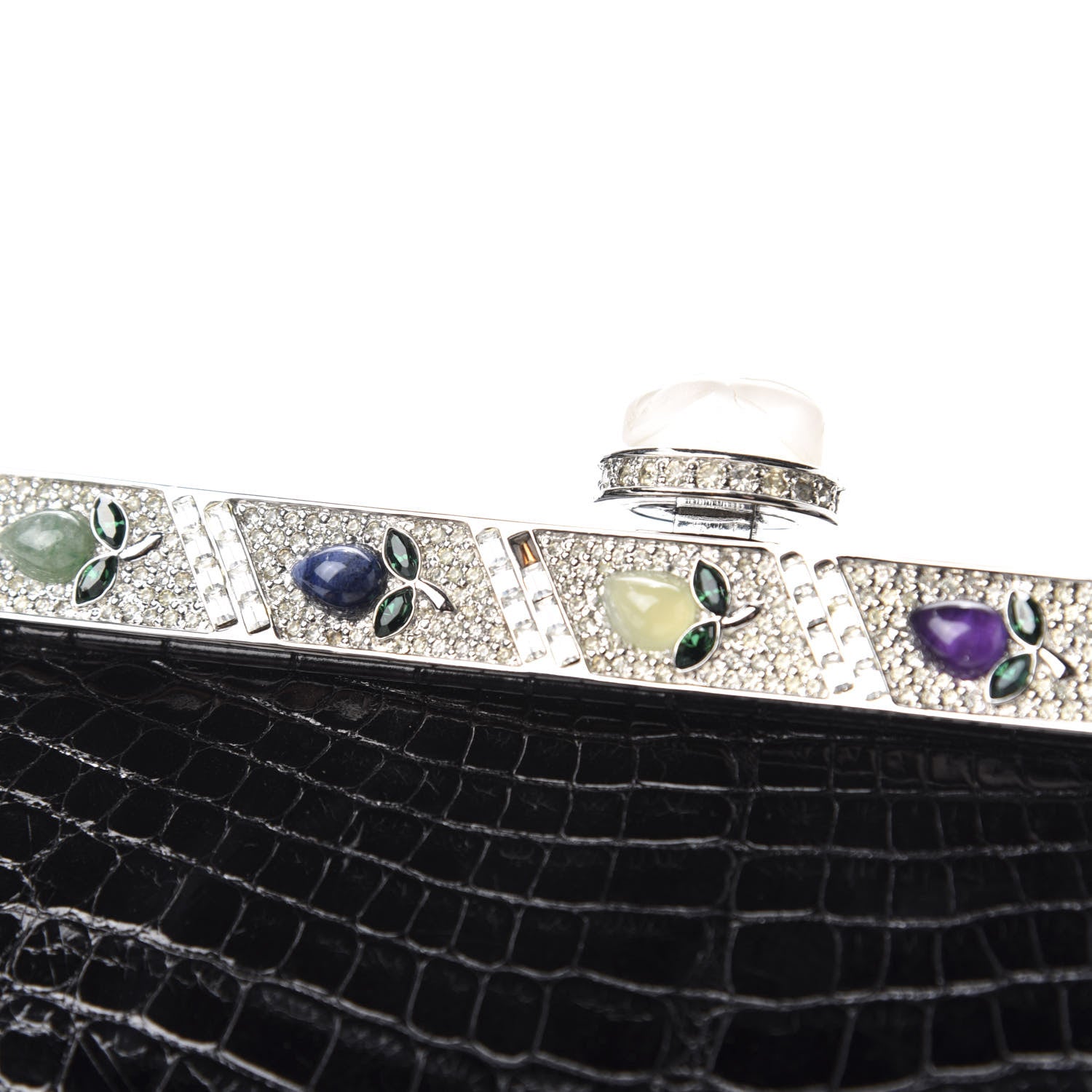 Judith Leiber Alligator Crystal Evening Bag Black 12 of 12
