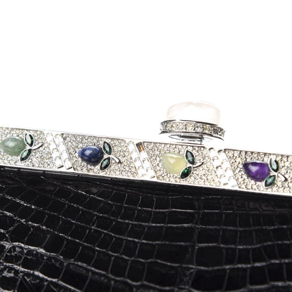 Judith Leiber Alligator Crystal Evening Bag Black 12 of 12