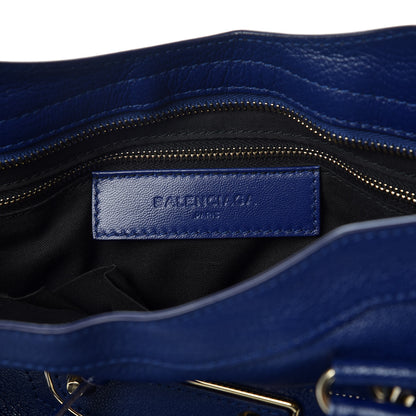 Balenciaga Chevre Gold Metallic Edge Hardware City Bleu Roi 6 of 9