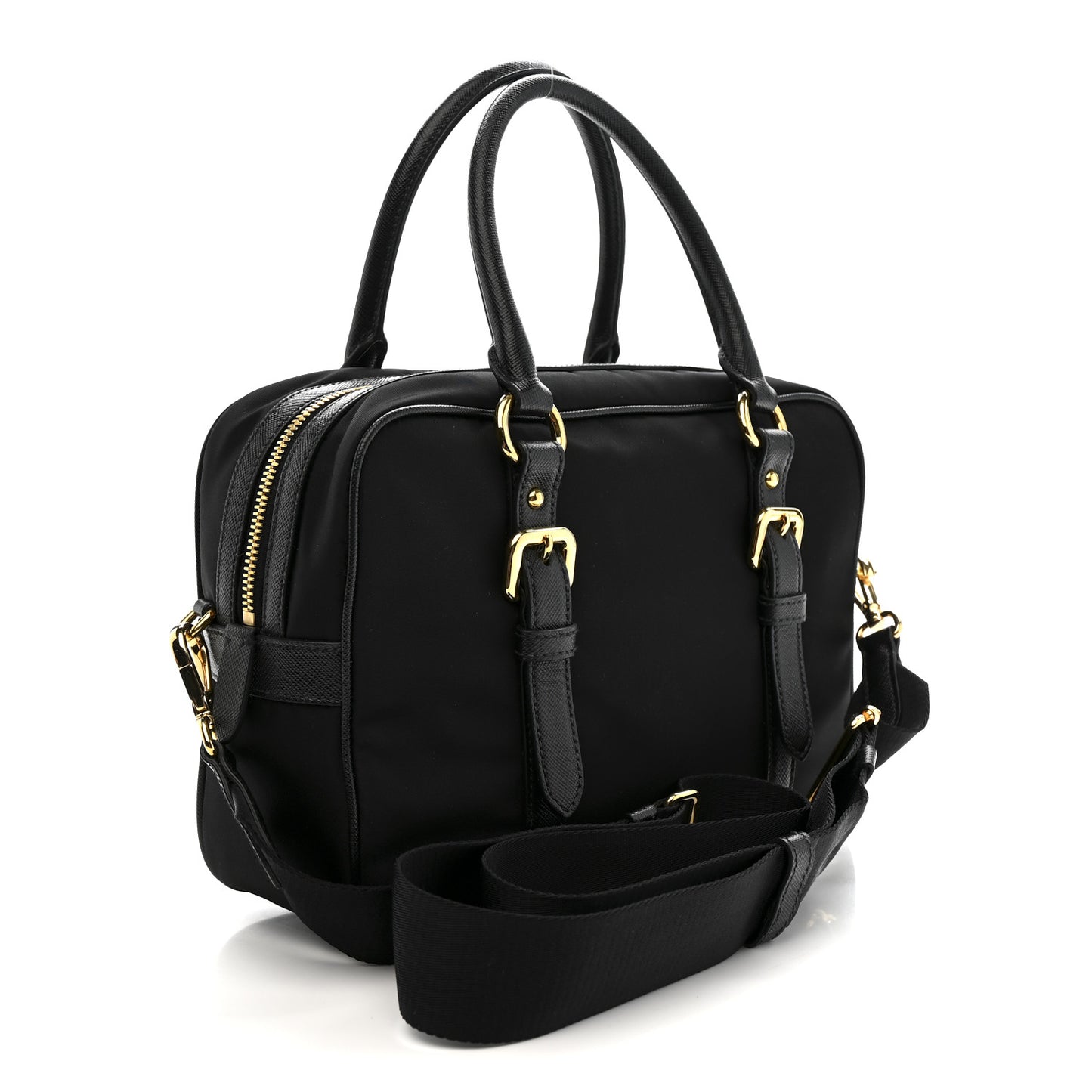 Tessuto Nylon Saffiano Bauletto Black