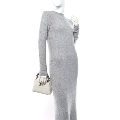 Louis Vuitton Taurillon Ayers Capucines Mini White Snow White 2 of 9