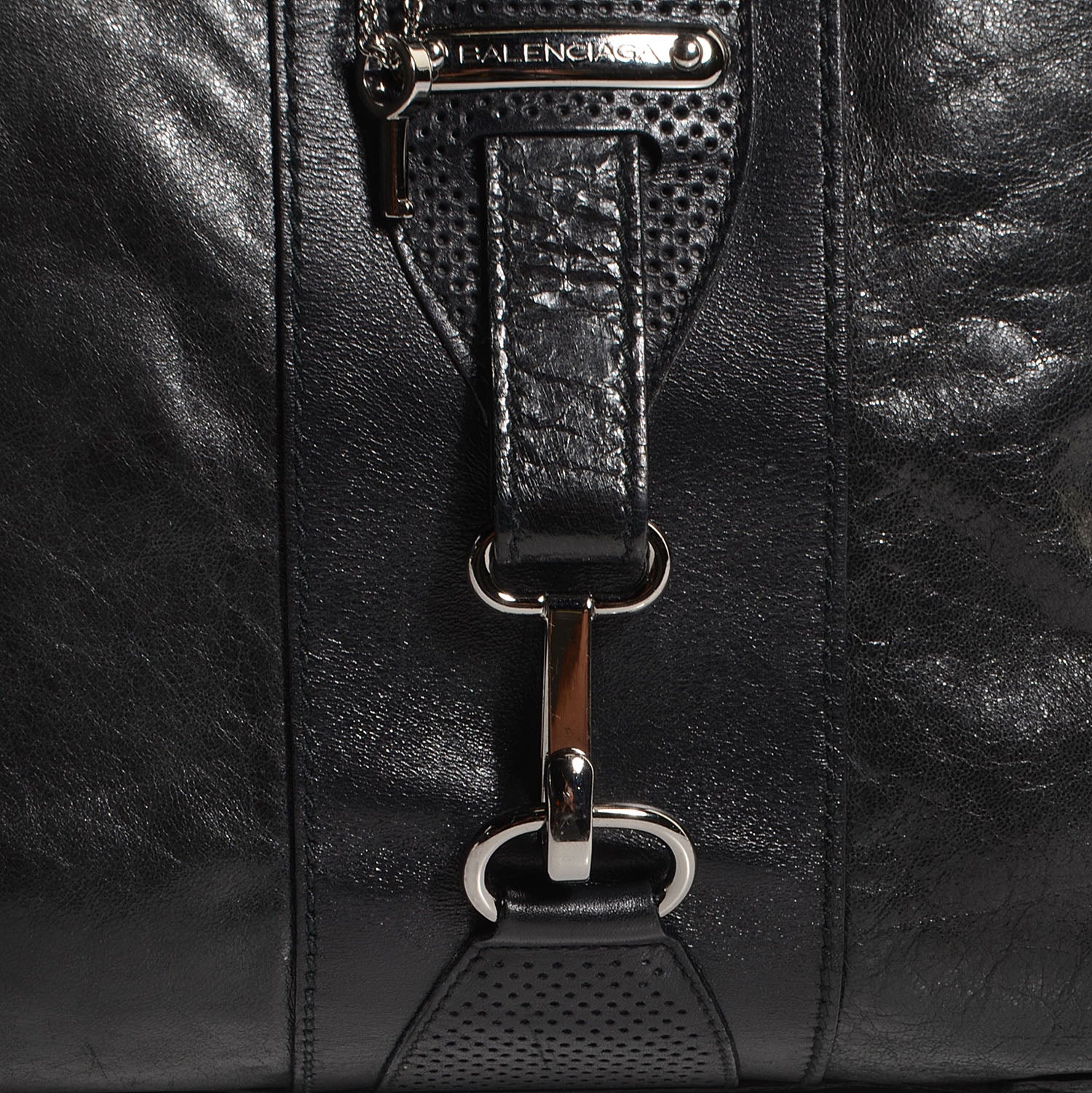 Balenciaga Chevre Perforated Hook GM Black 6 of 11
