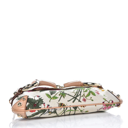 Gucci Canvas Flora Floral Horsebit Clutch Off White 4 of 11
