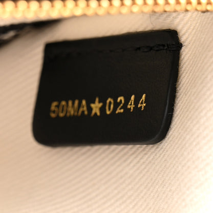 Christian Dior Canvas Embroidered Dioramour Je Vous Adore Medium Lady D-Lite White Black Red 7 of 10