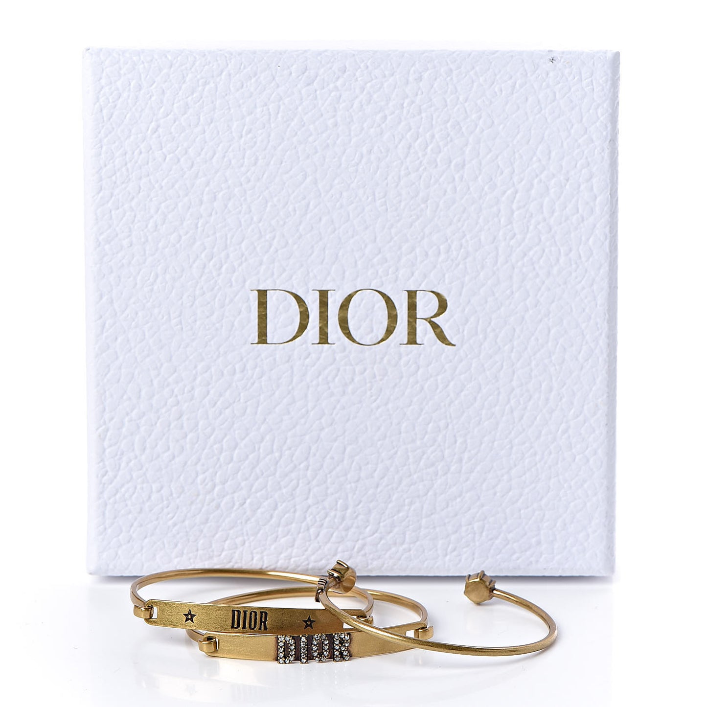 Metal Crystal Dio(r)evolution Bracelet Set Gold