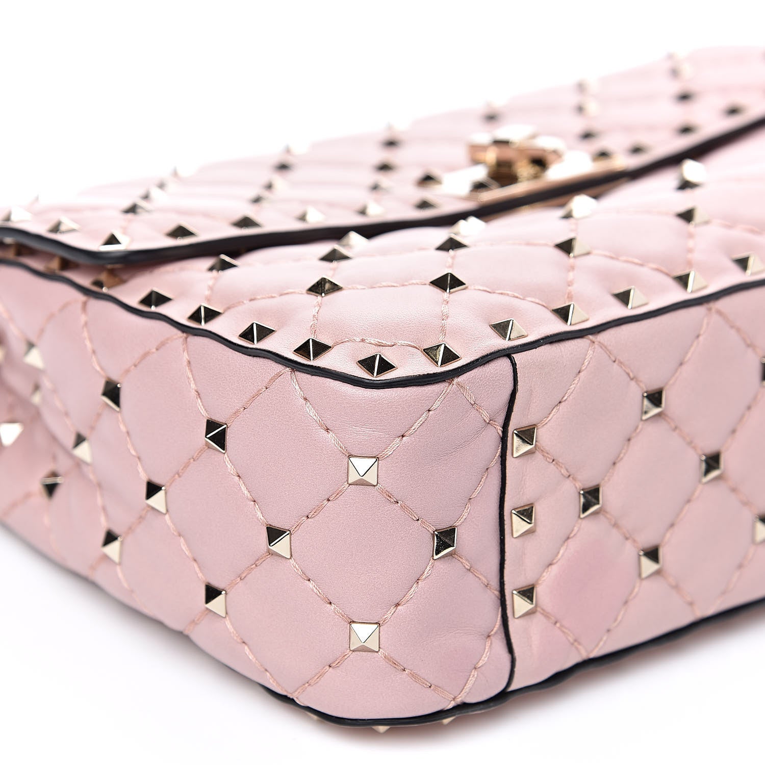Valentino Garavani Nappa Medium Rockstud Spike Shoulder Bag Water Rose 7 of 9