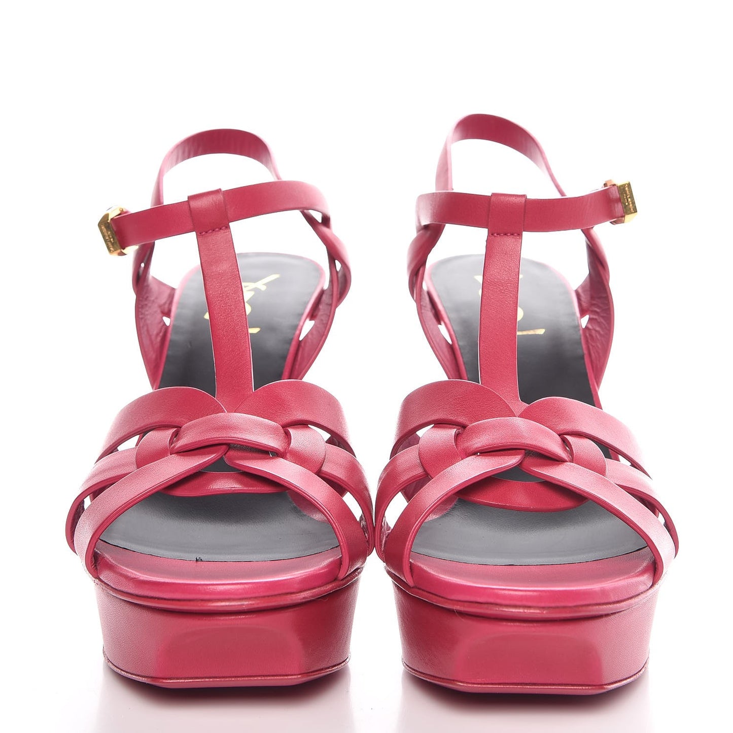 Calfskin Tribute 75 Platform Sandals 39 Fuchsia