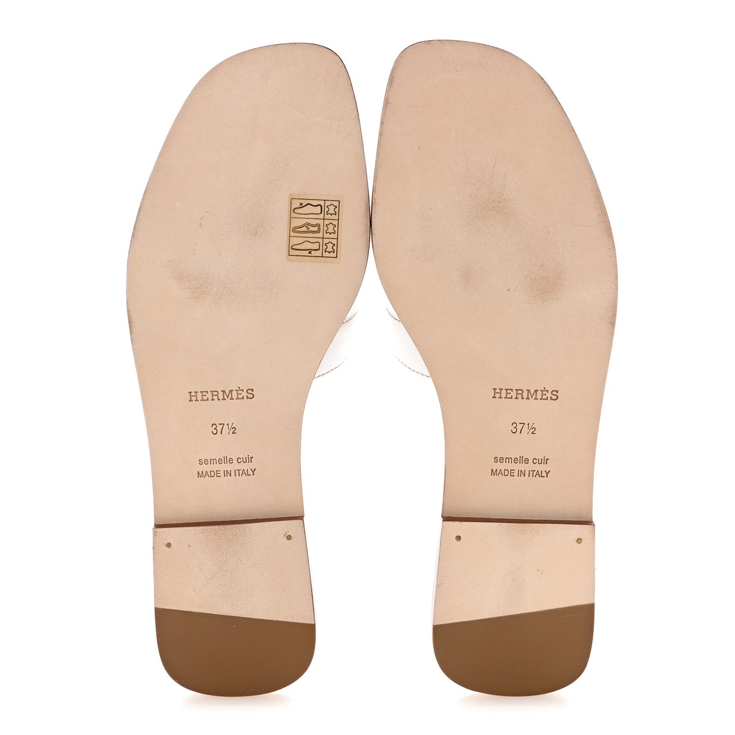 Box Calfskin Oran Sandals 37.5 White