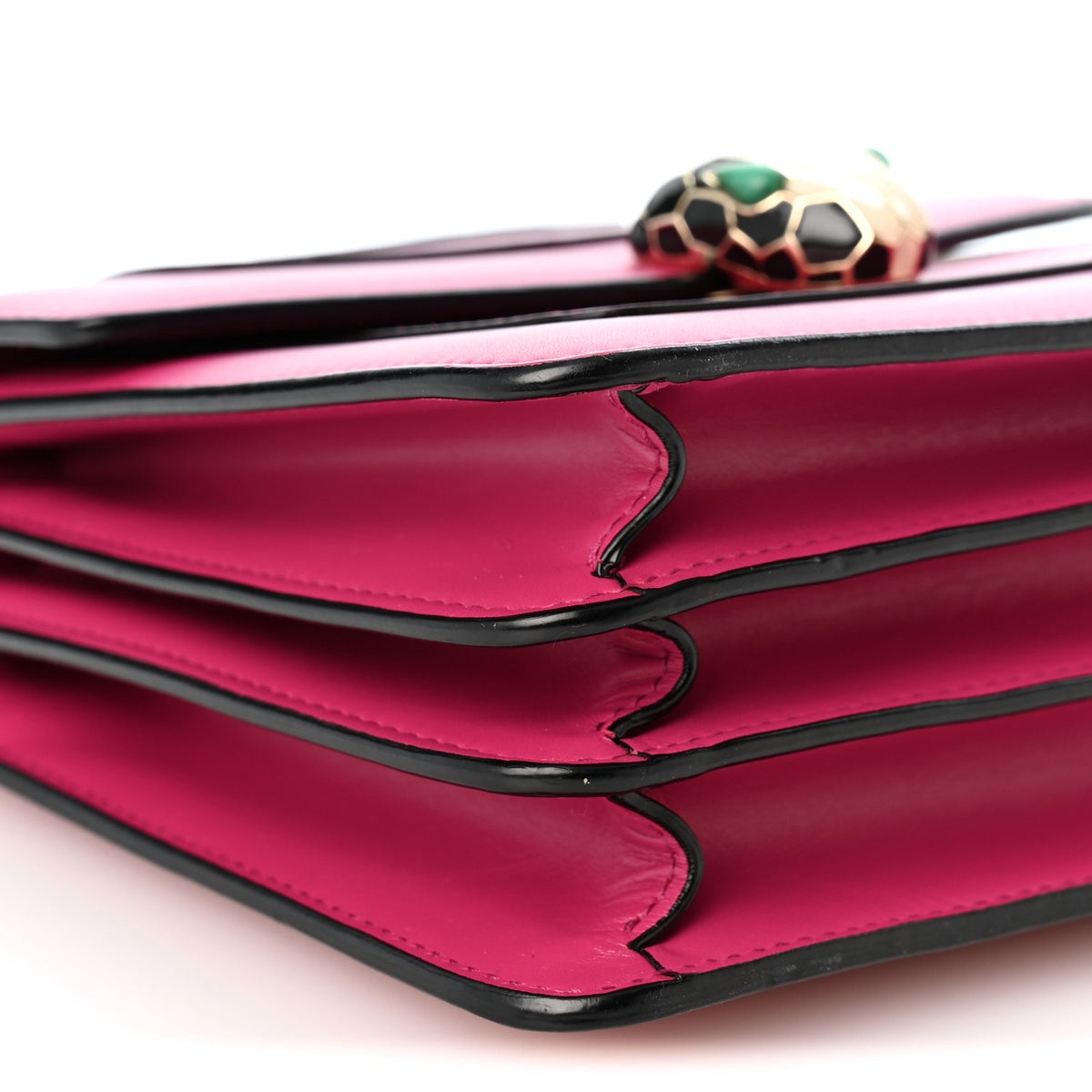 Calfskin Serpenti Forever Top Handle Pink