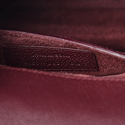 Saint Laurent Grained Calfskin Medium Monogram Sunset Bordeaux 8 of 11