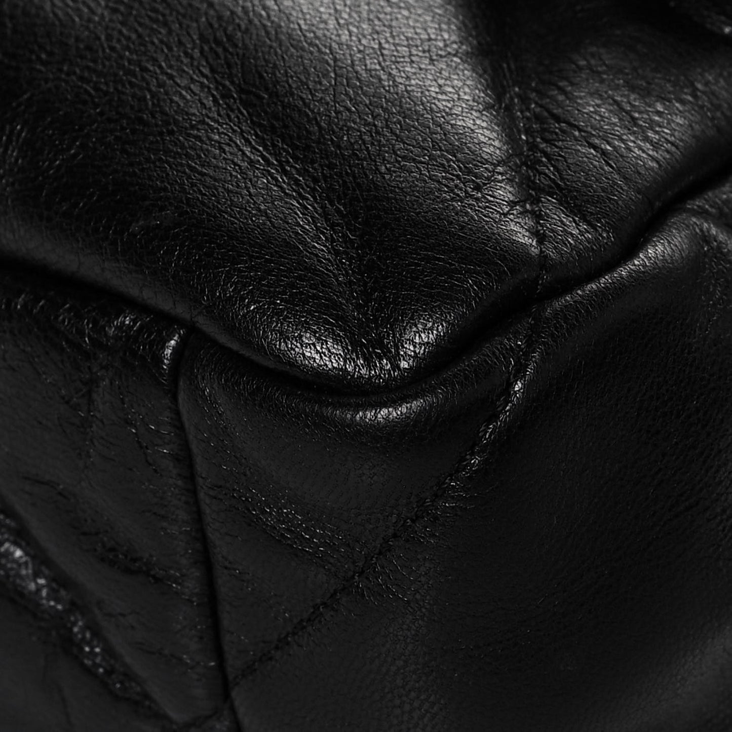 Goatskin Quilted Large Chanel 19 Flap Black