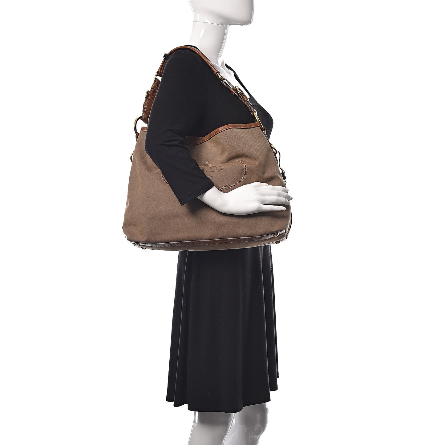 Jacquard Logo Hobo Corda Cuoio