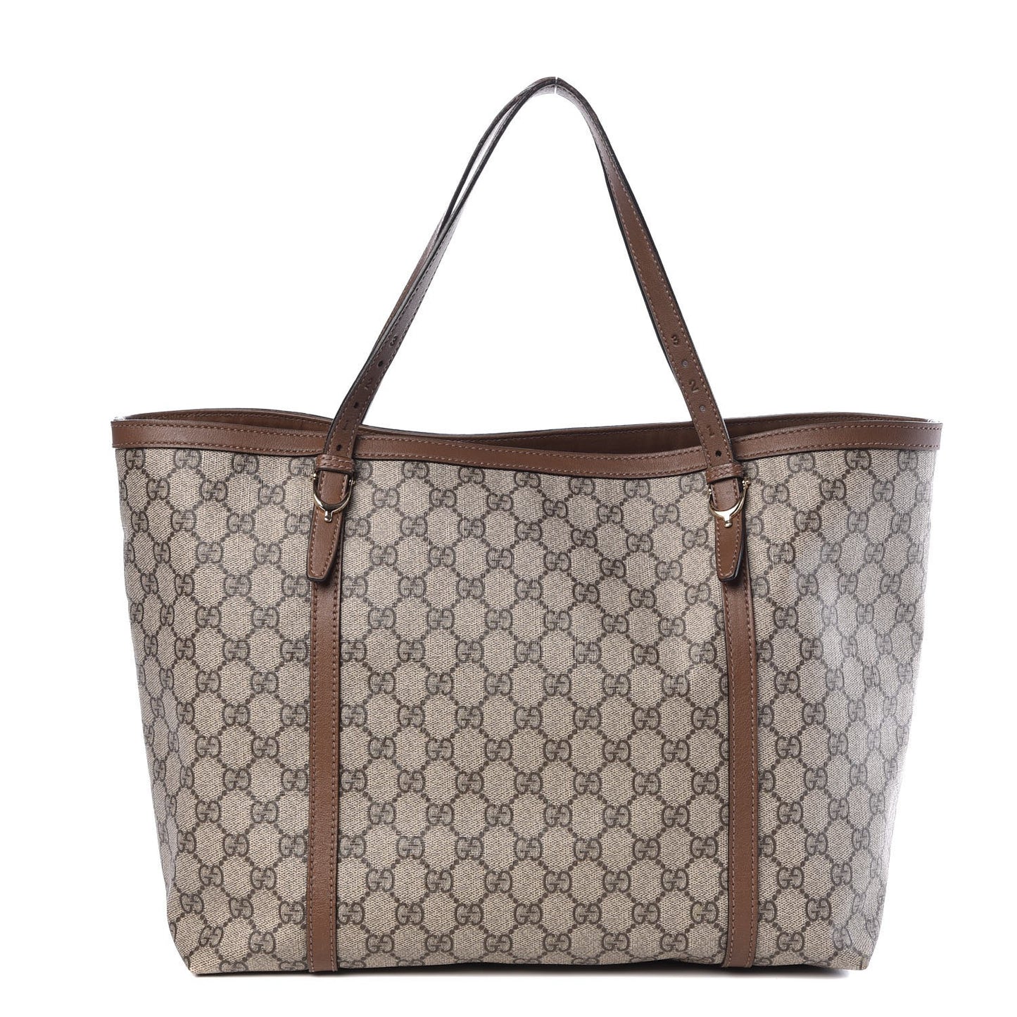 GG Supreme Monogram Medium Nice Tote Brown