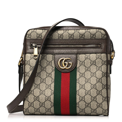 Gucci GG Supreme Monogram Web Small Ophidia Messenger Bag Brown 1 of 10