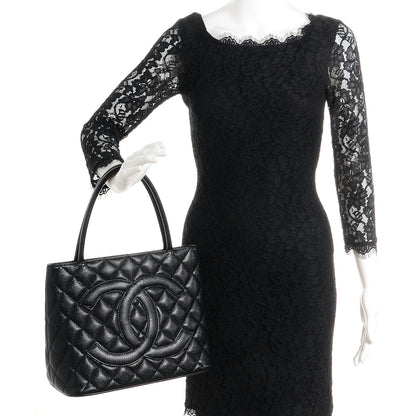 Chanel Caviar Medallion Tote Black 2 of 8