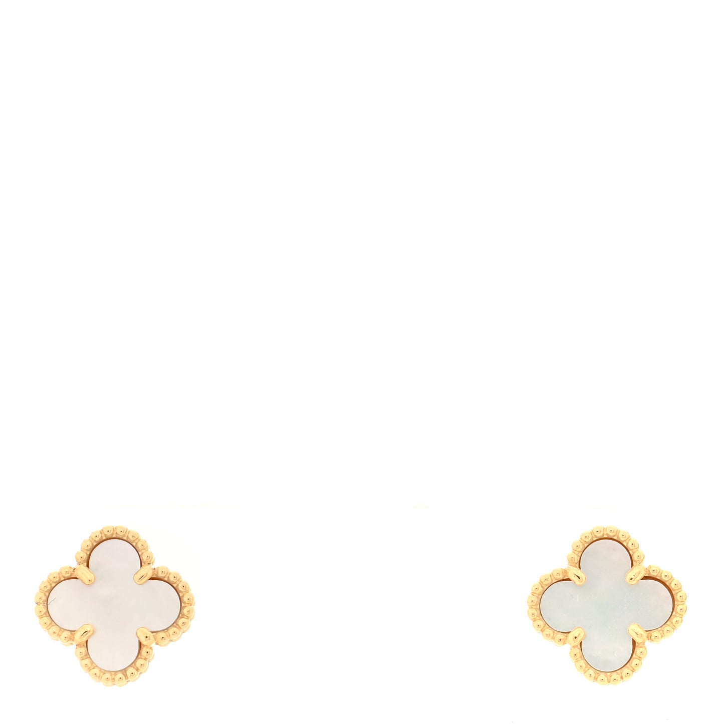 18K Yellow Gold Mother of Pearl Sweet Alhambra Earrings