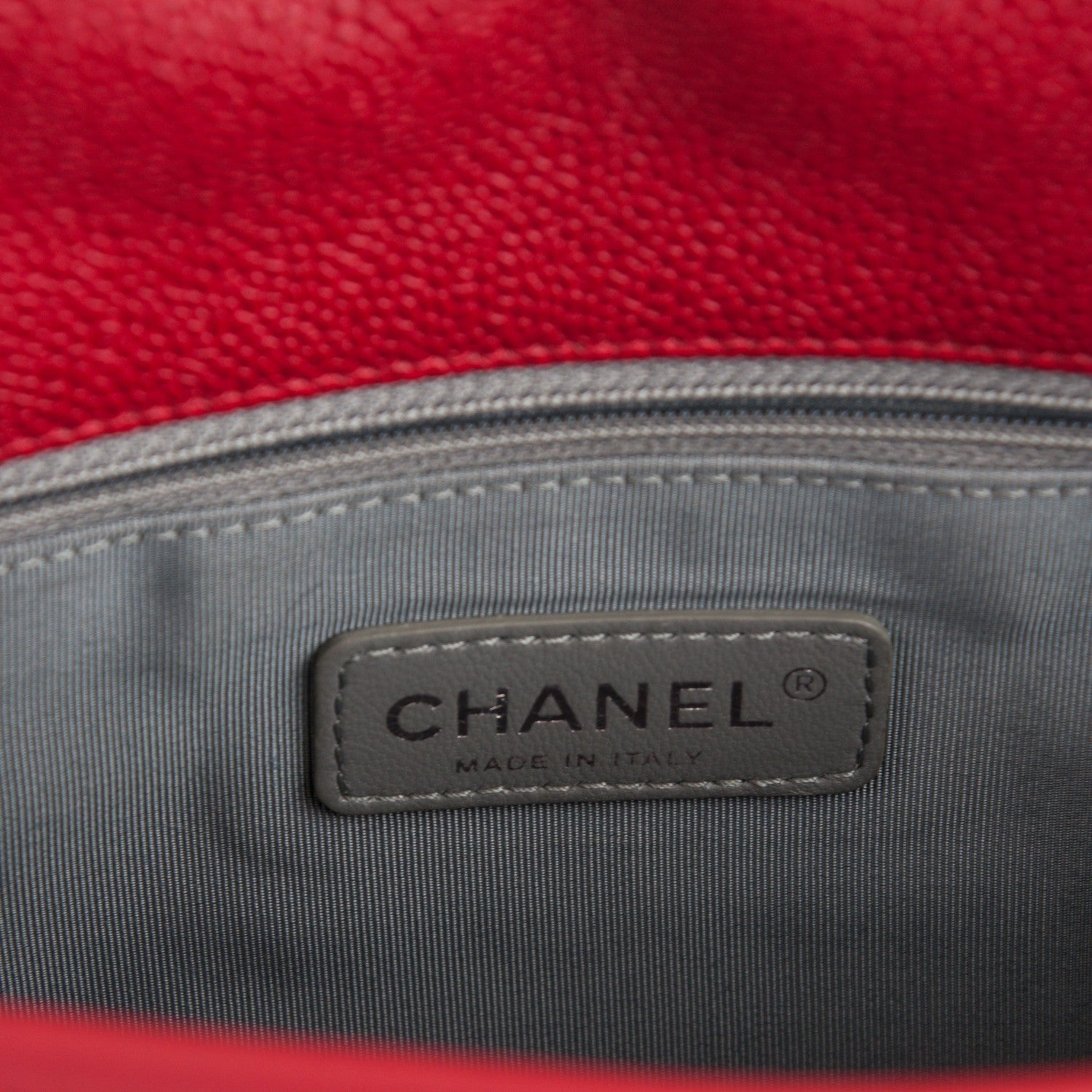 Chanel Caviar Quilted Large French Riviera Flap Red 8 of 9
