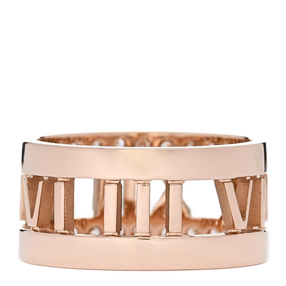 Tiffany 18K Rose Gold Diamond Wide Atlas Open Ring 48 4.5 3 of 5