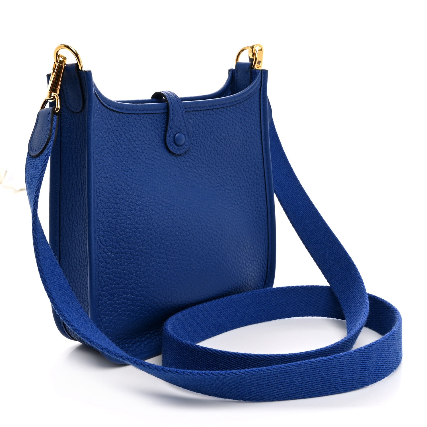 Hermes Taurillon Clemence Evelyne TPM Bleu Royal 3 of 10