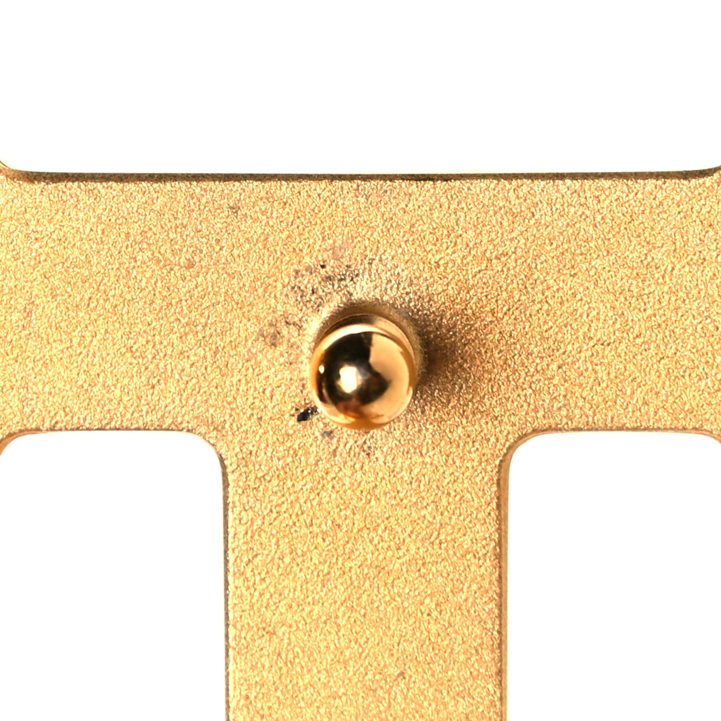 Brushed 32mm H Belt Buckle Gold