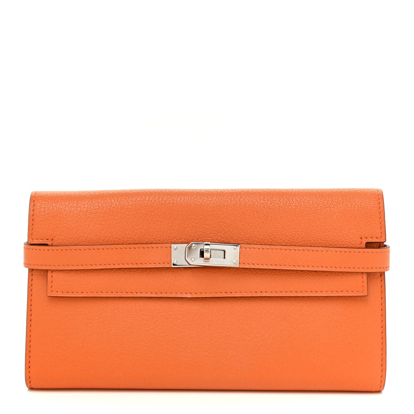 Chevre Mysore Kelly Longue Wallet Orange