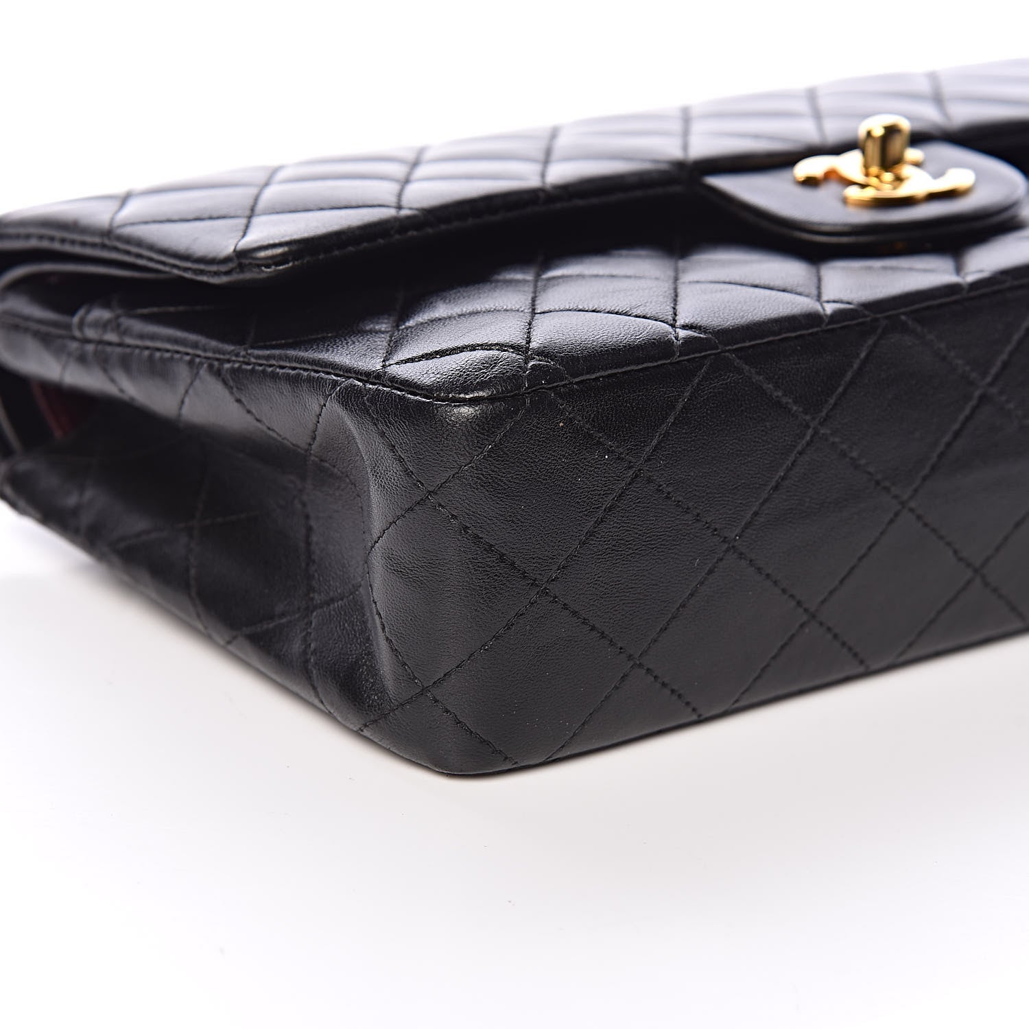 Chanel Lambskin Quilted Medium Double Flap Black 8 of 11