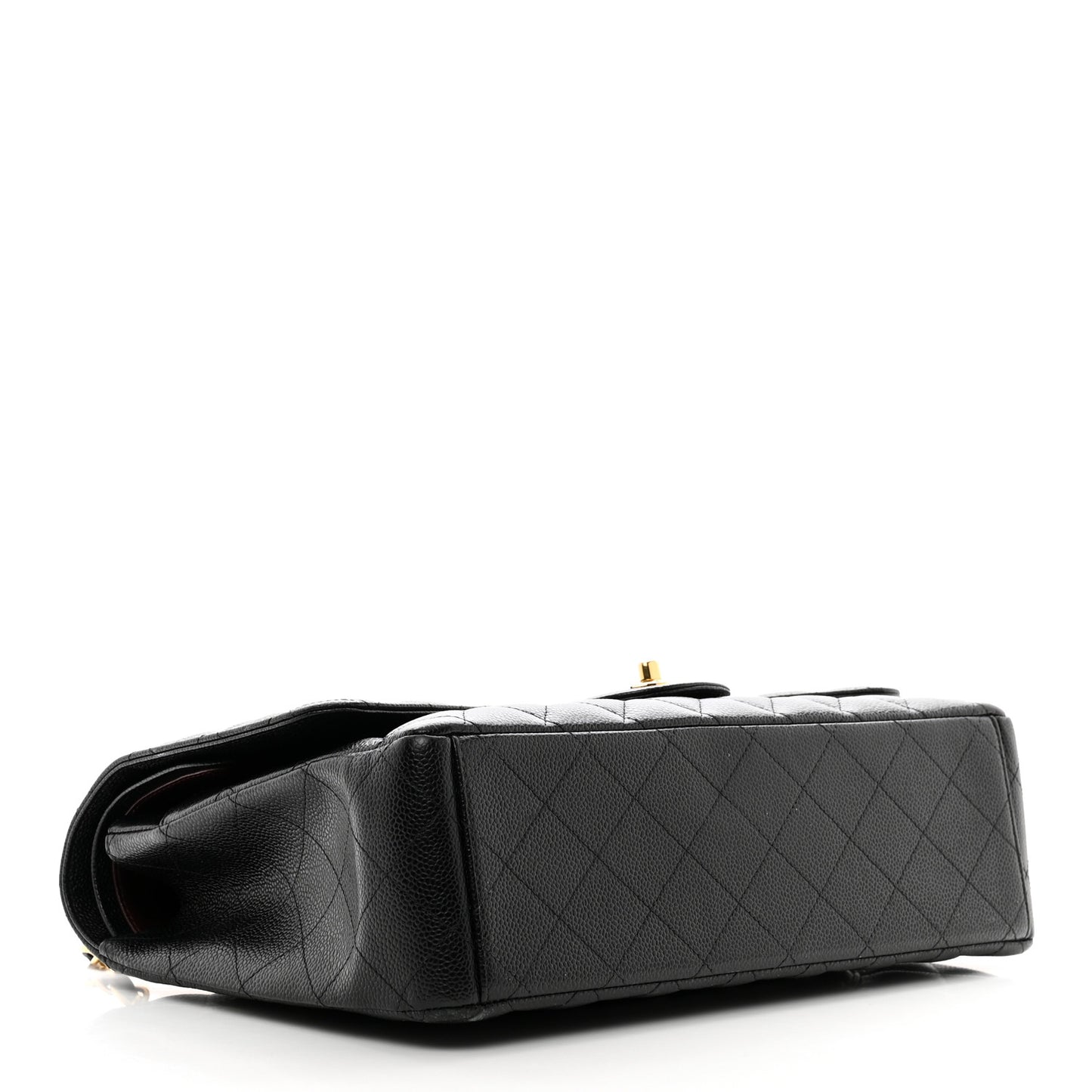 Caviar Quilted Maxi Double Flap Black