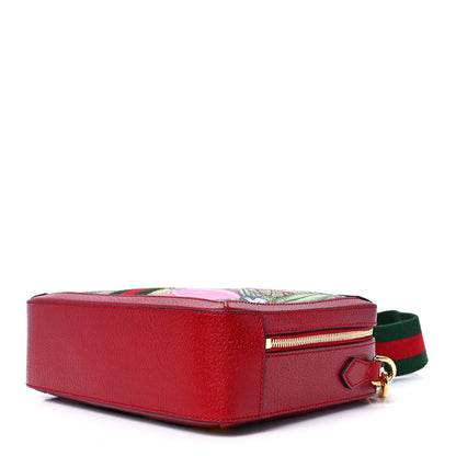 Gucci GG Supreme Monogram Flora Web Small Ophidia Top Handle Shoulder Bag Hibiscus Red 10 of 12