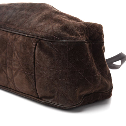 Christian Dior Suede Cannage Drawstring Bag Brown 7 of 11