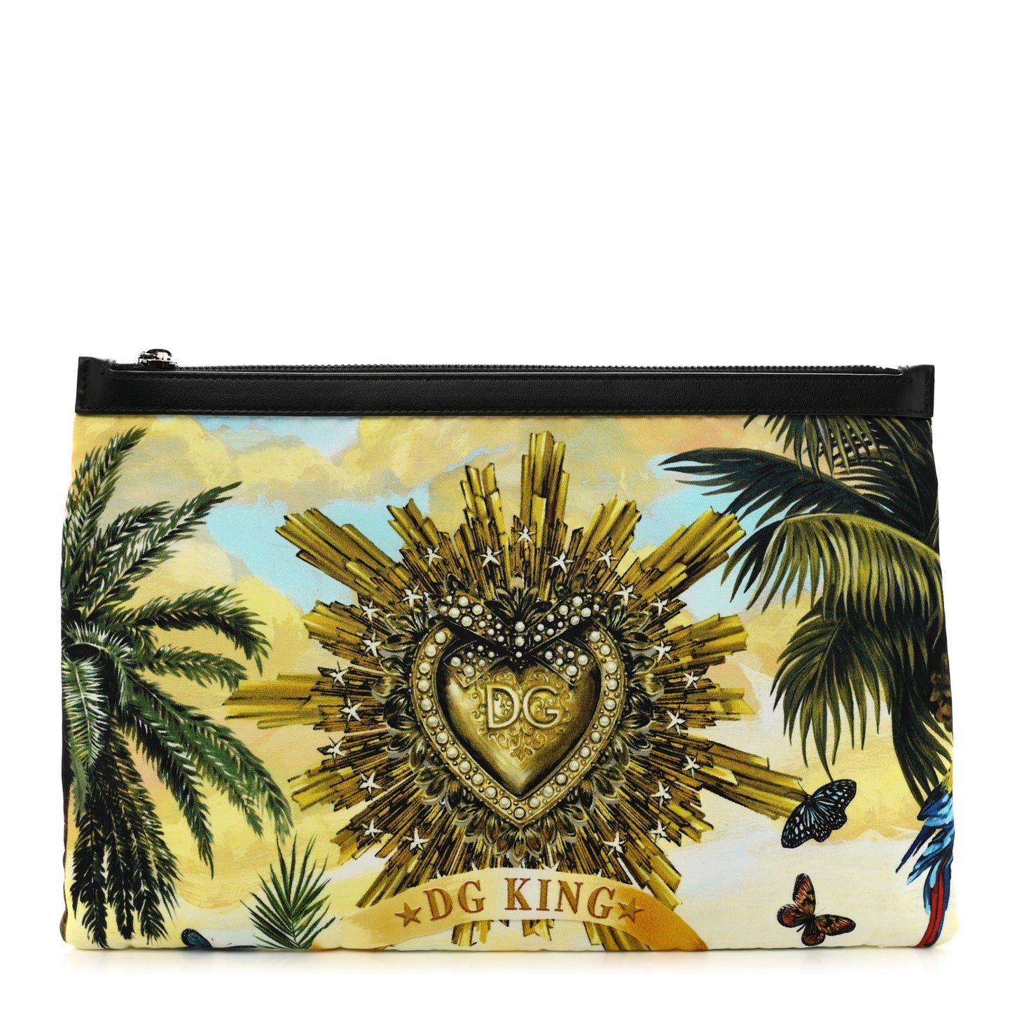 Nylon DG King Print Pouch Black Multicolor