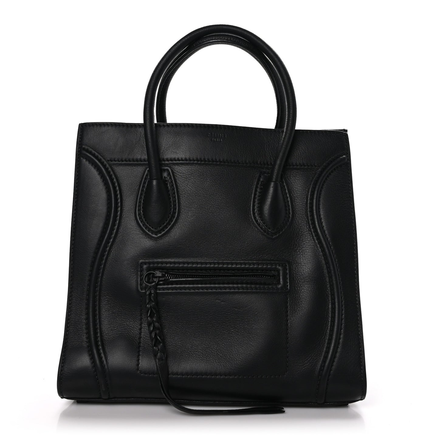 Supple Calfskin Medium Phantom Luggage Black