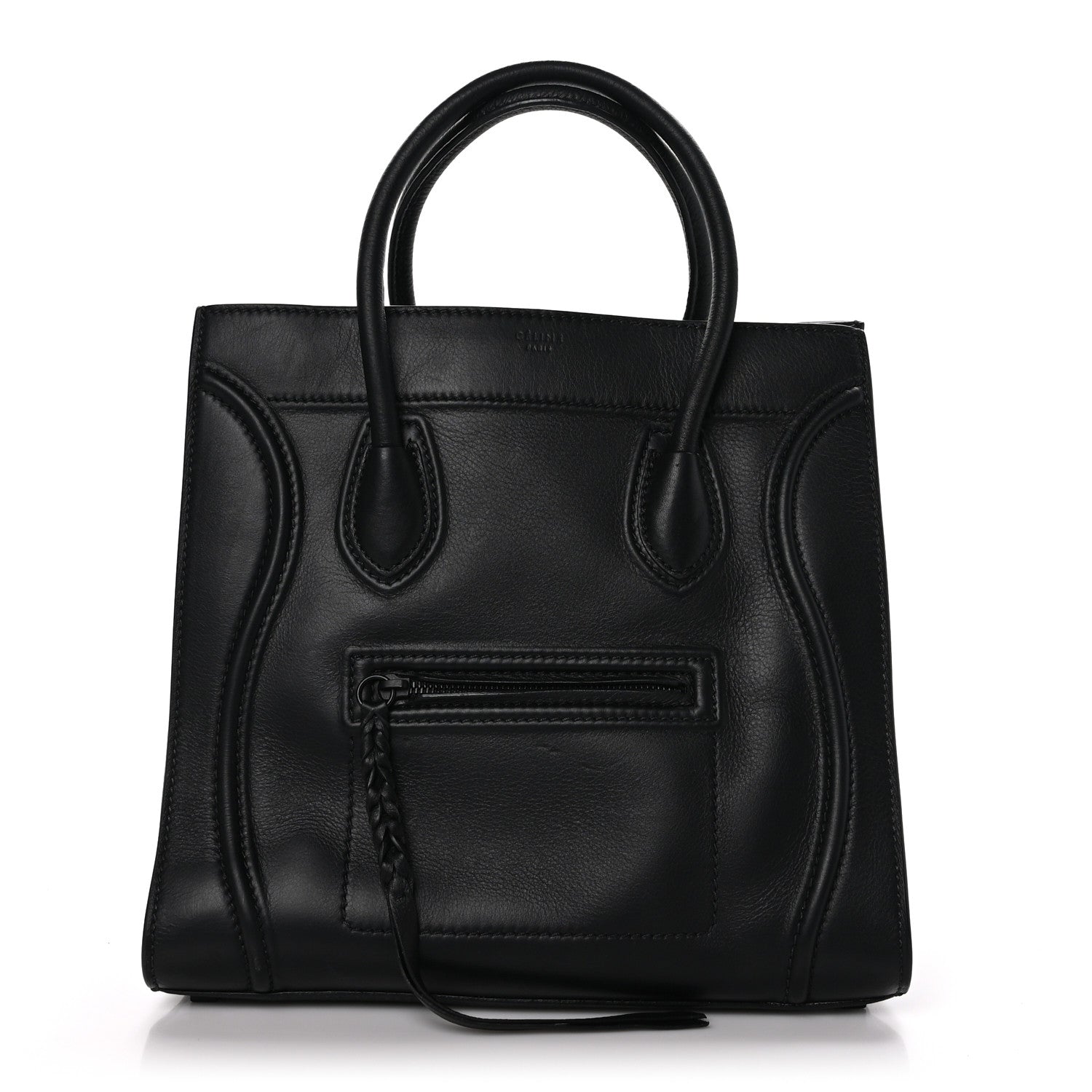 Celine Supple Calfskin Medium Phantom Luggage Black 3 of 12