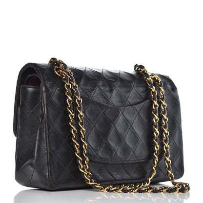 Chanel Lambskin Quilted Medium Double Flap Black 3 of 14