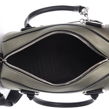 Christian Dior Silk Jersey Crystal Hardcore Bowler Bag Grey Black 6 of 13